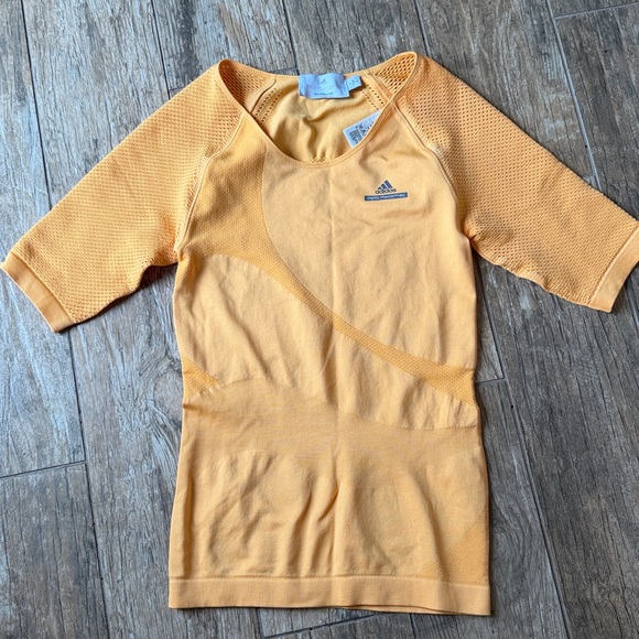 Adidas by Stella McCartney Tops - Adidas X Stella McCartney Barricade Orange Mesh Tennis Top Womens small